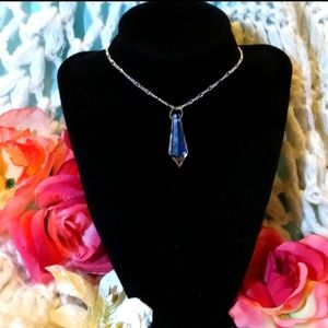 Cute handcrafted crystal necklace with blush Crystal charm